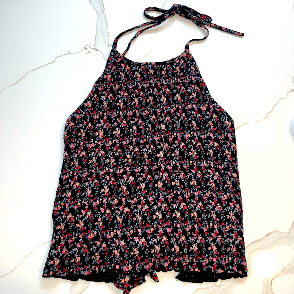 American Eagle Smocked Low Back Tank